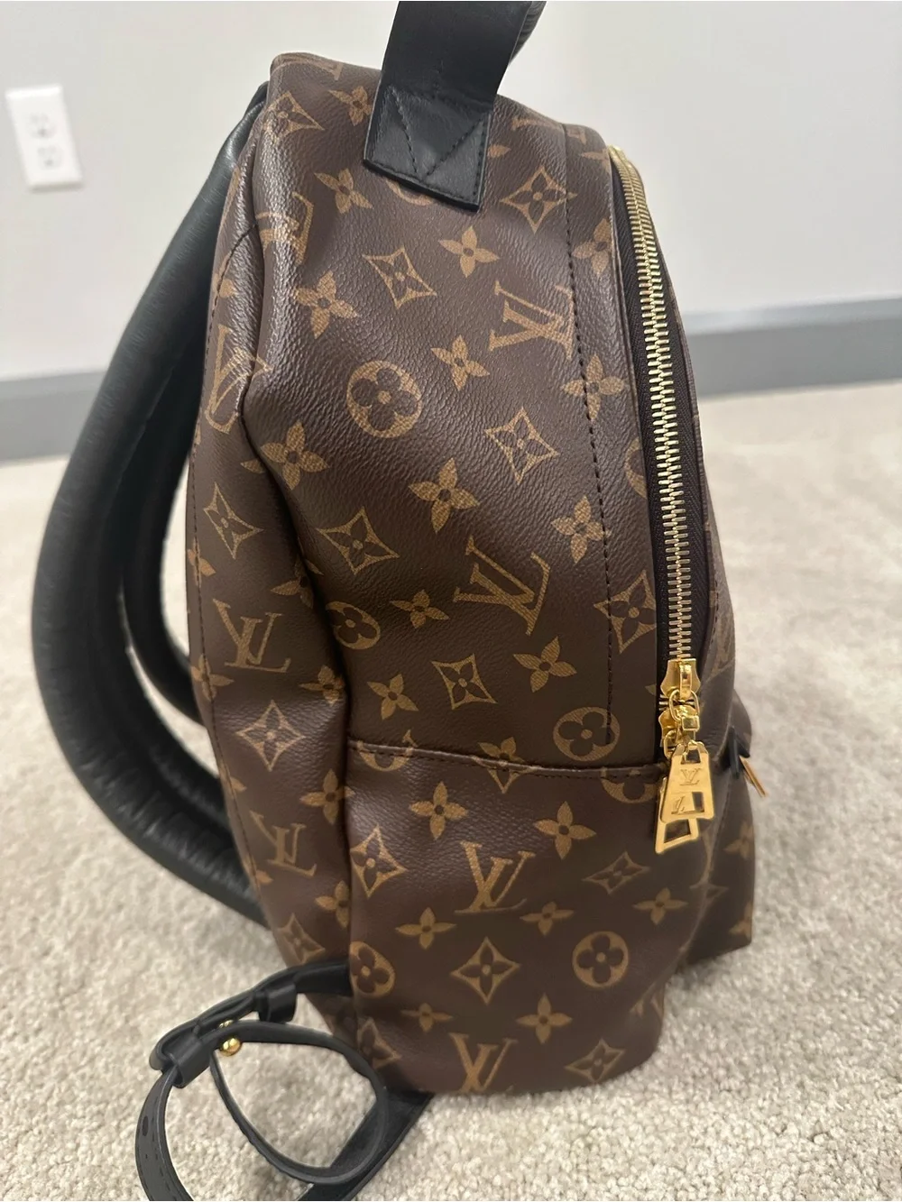 Louis Vuitton Monogram Canvas Backpack in Brown and Gold